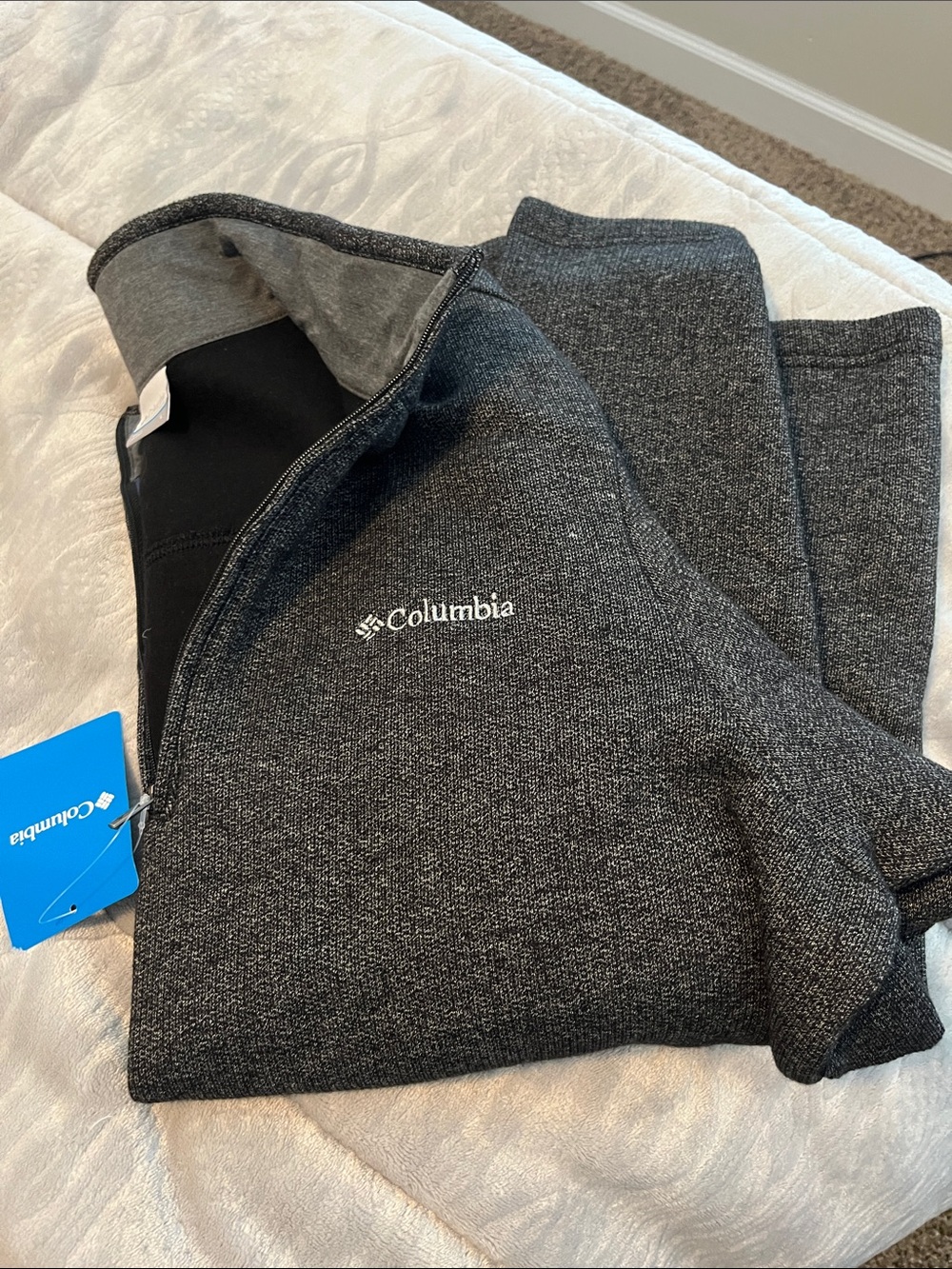 Columbia Dark Charcoal Heathered Quarter-Zip Pullover